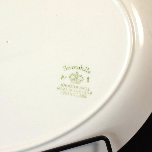 Midcentury 12 inch Serving Platter Johnson Bros. England Ironstone Snowhite - Picture 3 of 3